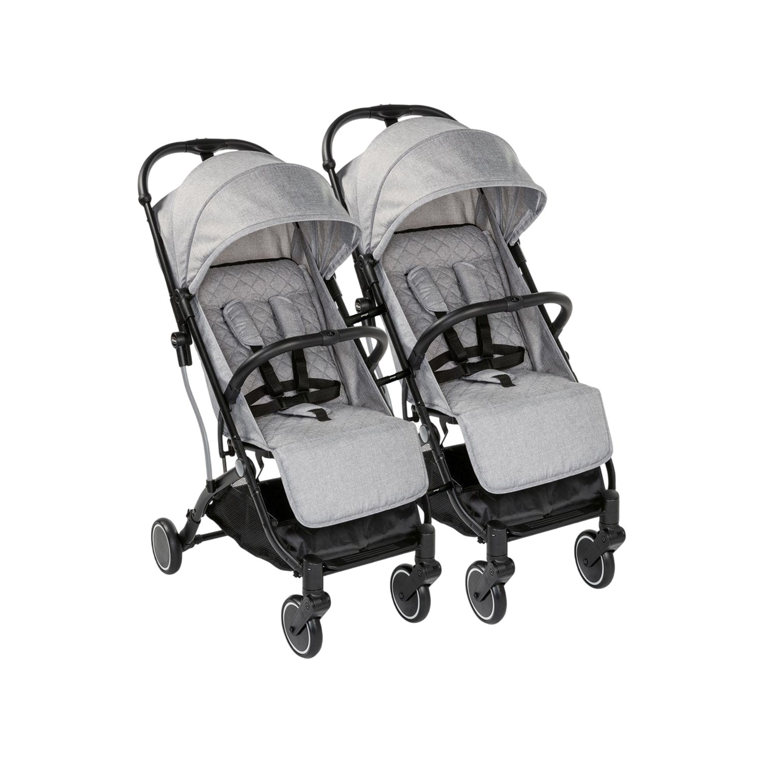 Chicco Trolley Me İkiz Bebek Arabası Light Grey
