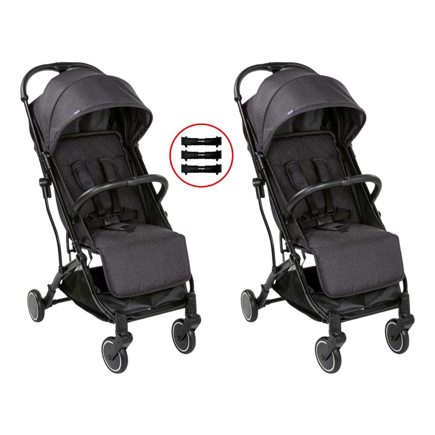 Chicco Trolley Me İkiz Bebek Arabası Stone