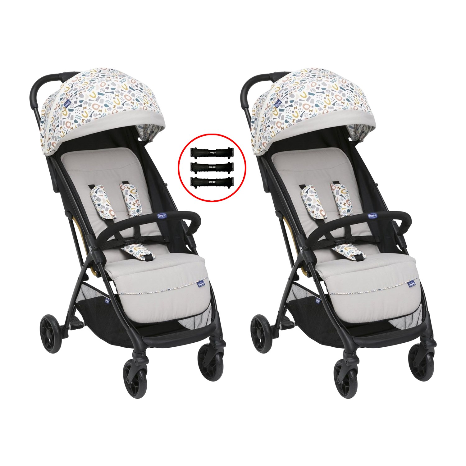 Chicco Glee İkiz Bebek Arabası Joking Beige