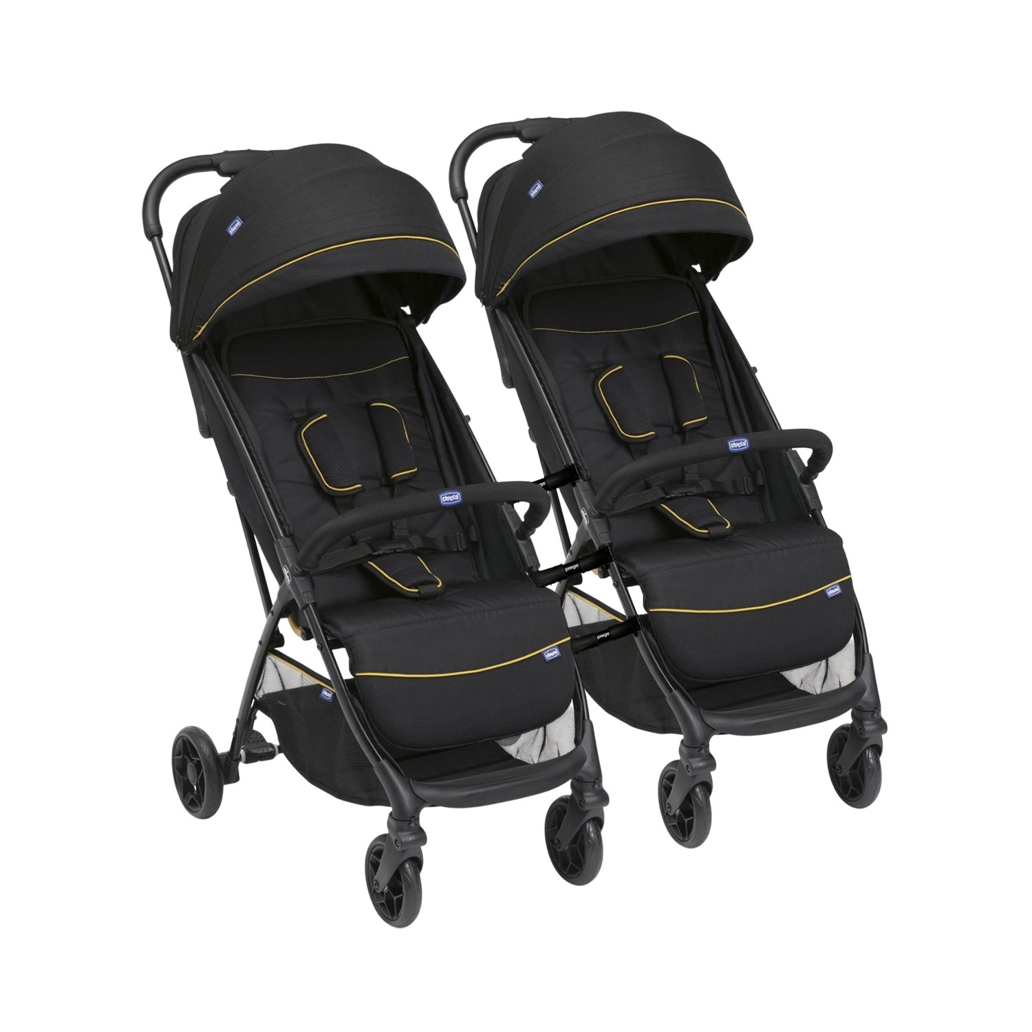 Chicco Glee İkiz Bebek Arabası Uneven Black