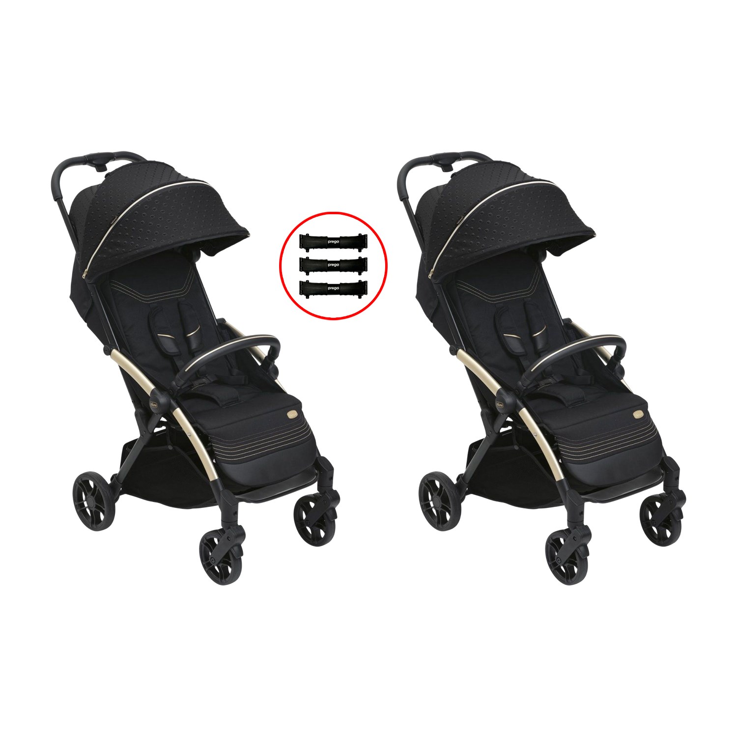 Chicco Goody XPlus İkiz Bebek Arabası Black Relux