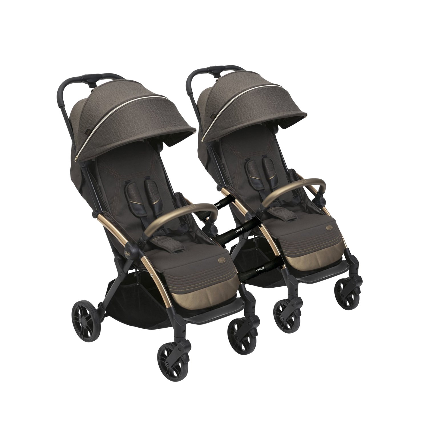 Chicco Goody XPlus İkiz Bebek Arabası Bronze Lizard Relux