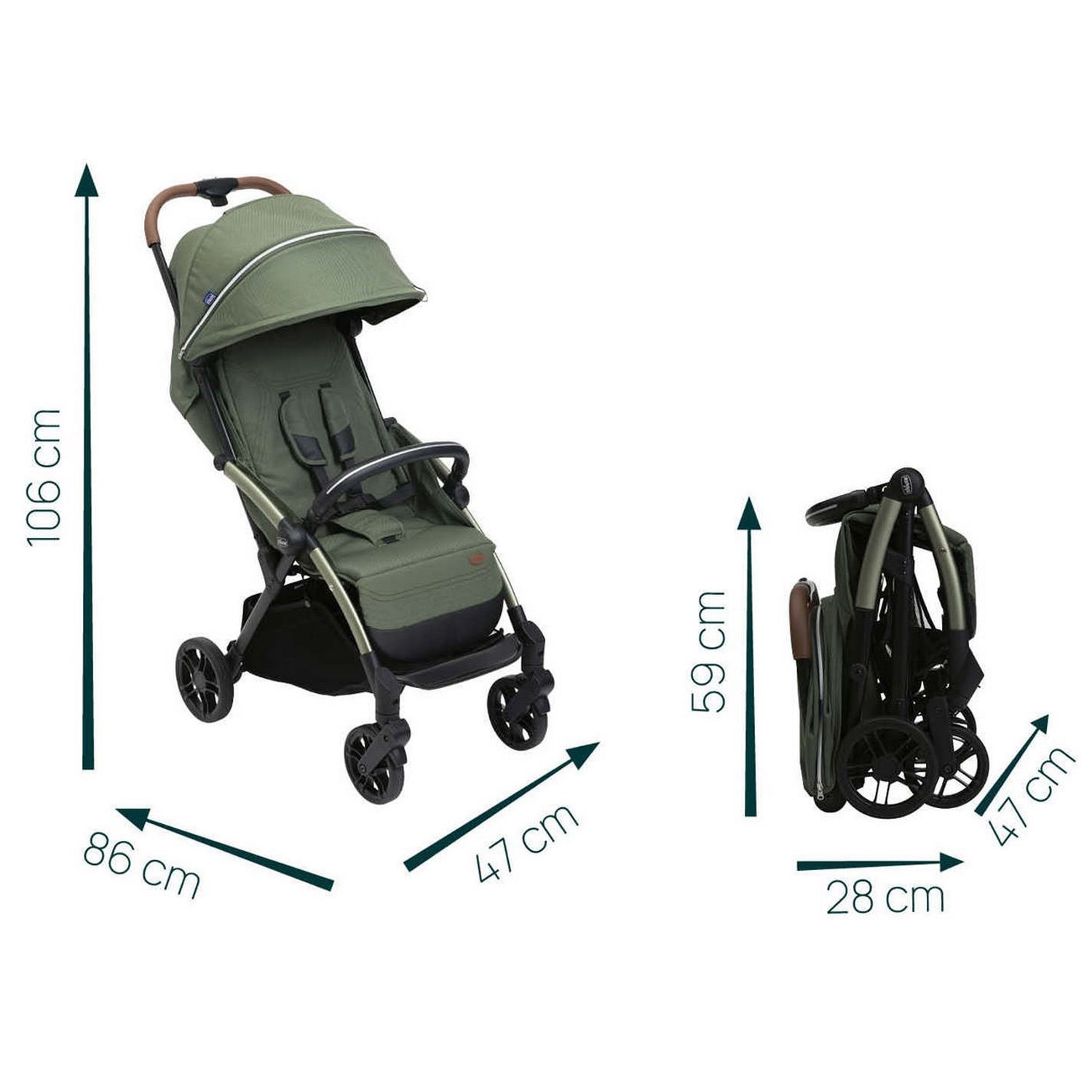 Chicco Goody XPlus İkiz Bebek Arabası Bronze Lizard Relux