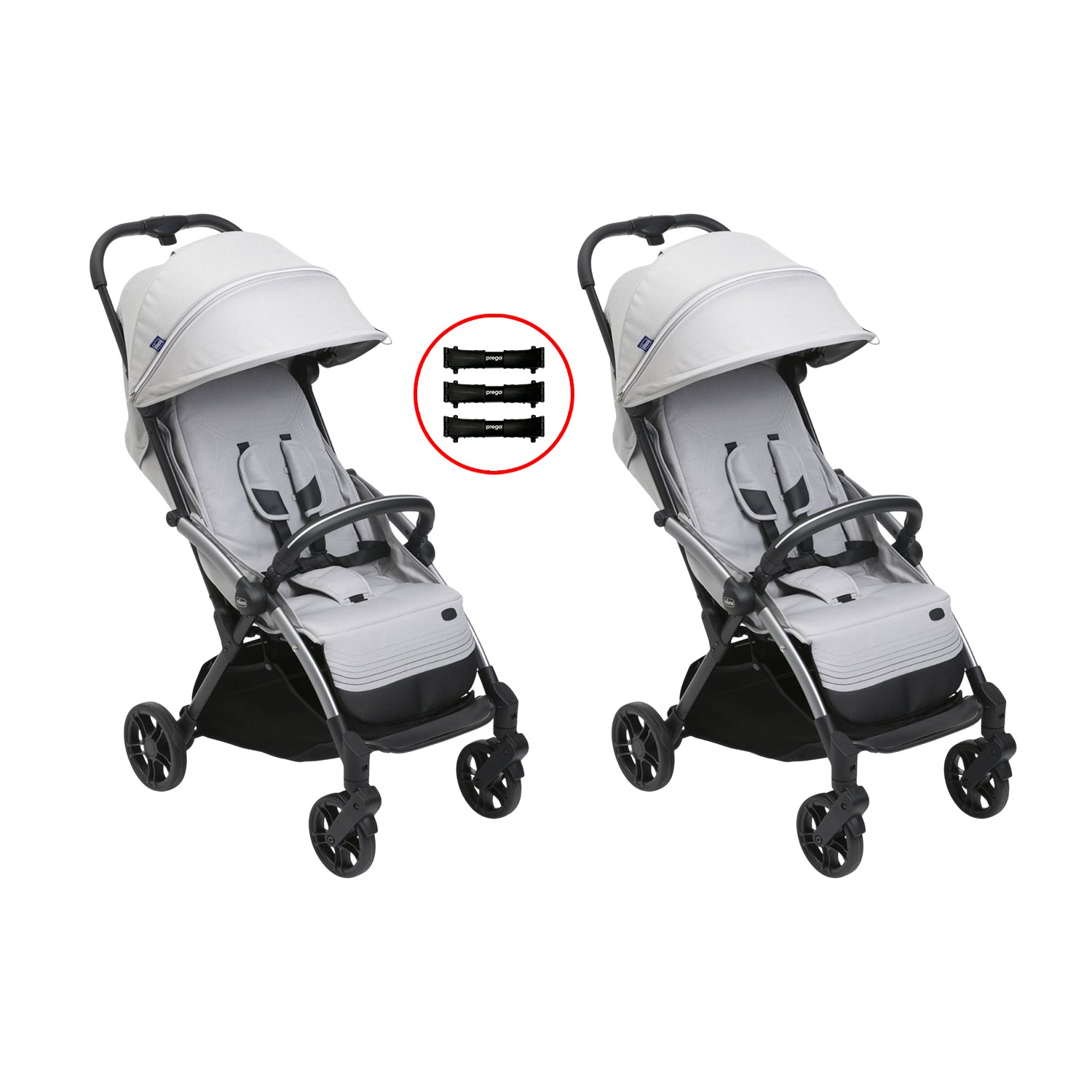 Chicco Goody XPlus İkiz Bebek Arabası Pearl Grey