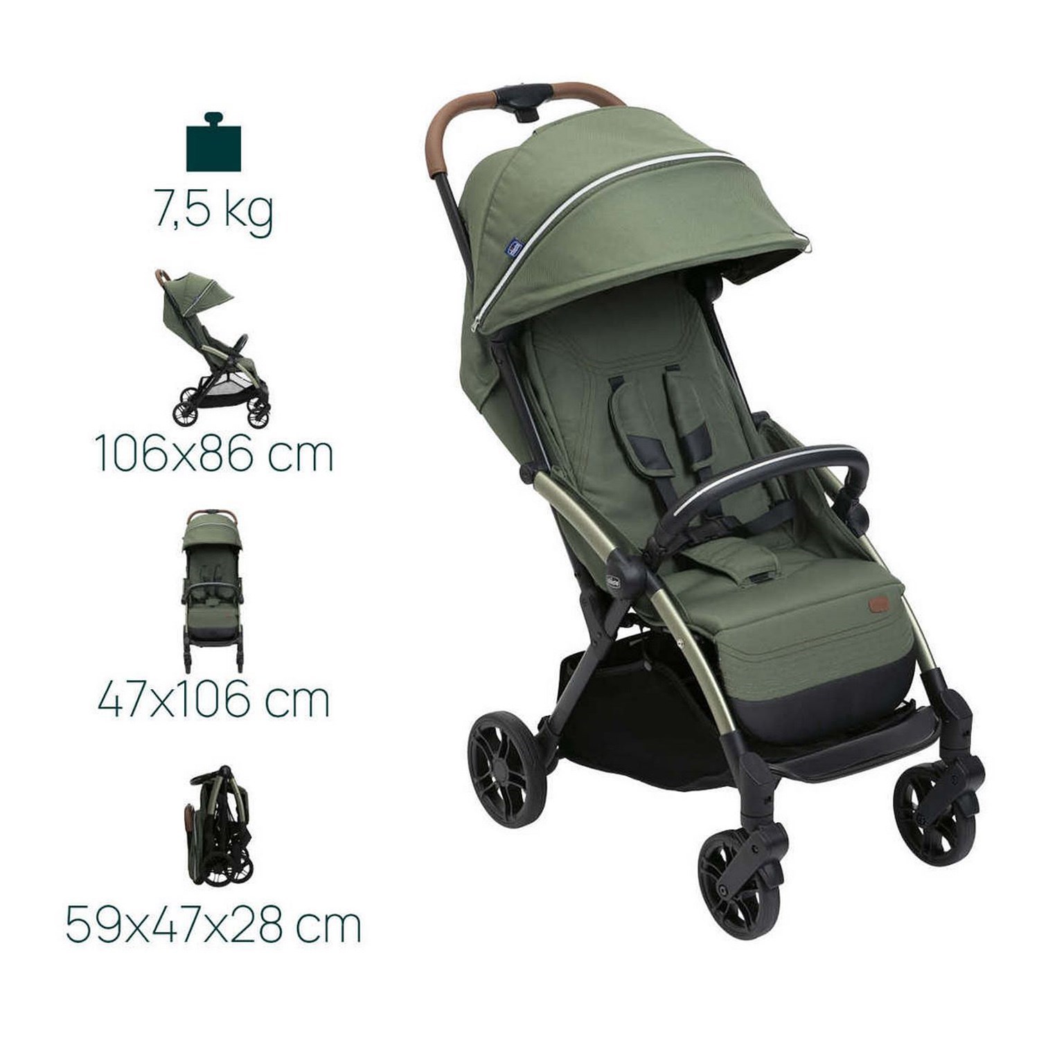 Chicco Goody XPlus İkiz Bebek Arabası Twinkle Green