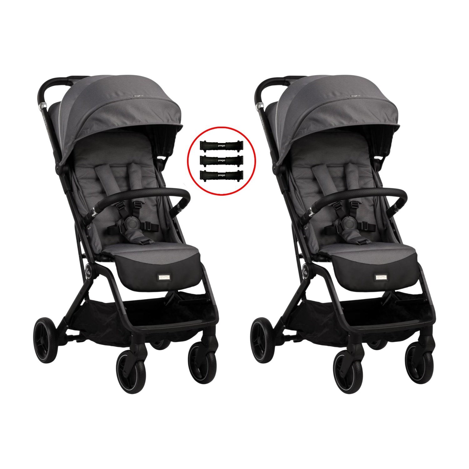 Kraft Boston İkiz Bebek Arabası Grey