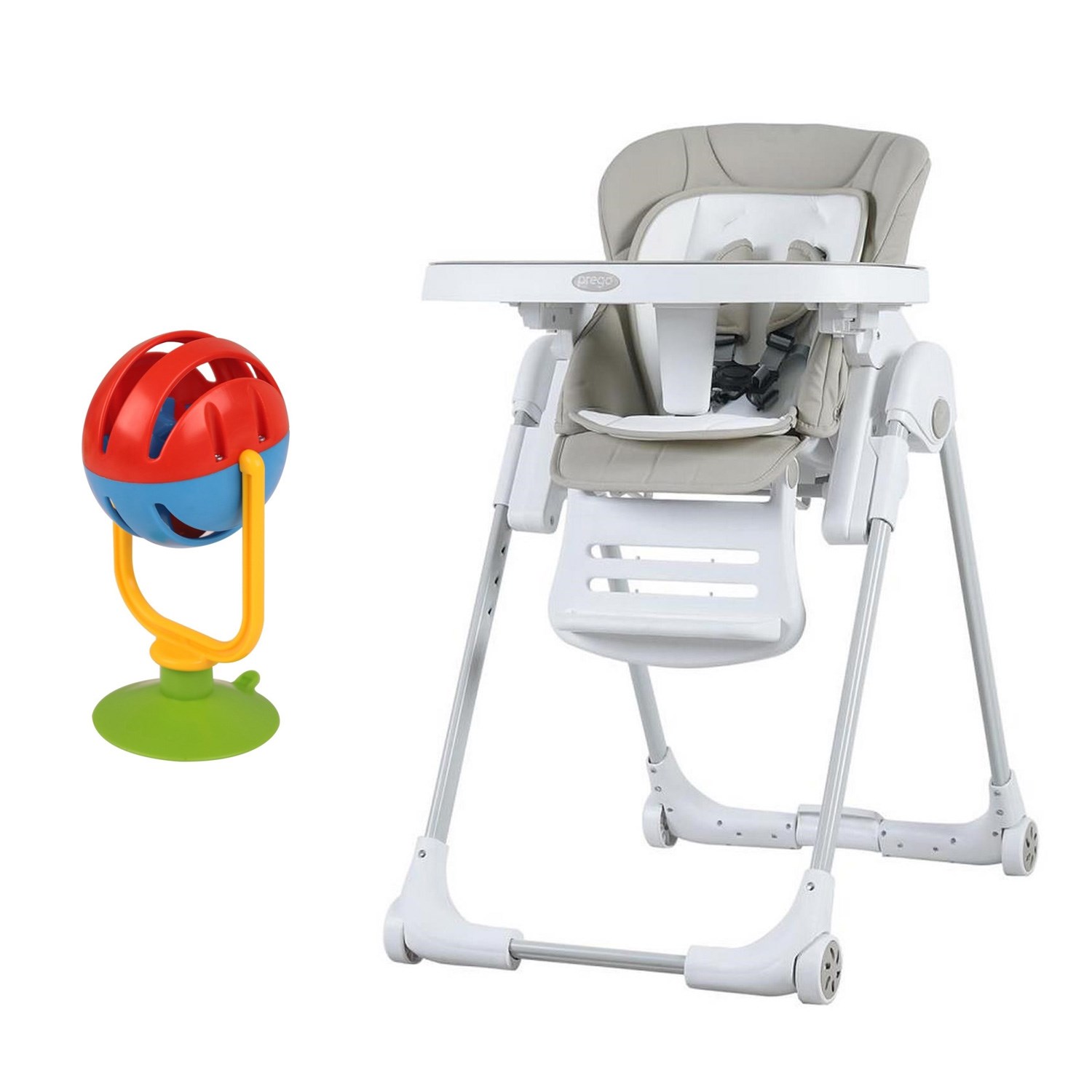 Prego Lucca Mama Sandalyesi + Oyuncak Hediyeli Krem