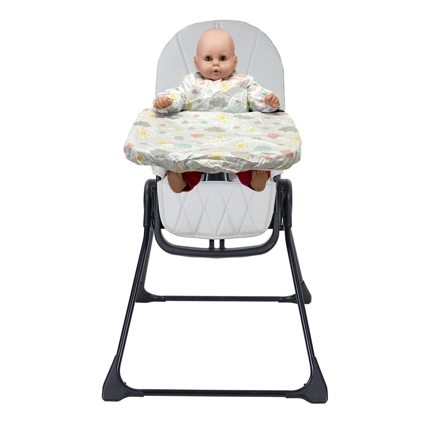 Prego Aris Mama Sandalyesi + Mama Sandalyesi Önlüğü Neva Grisi