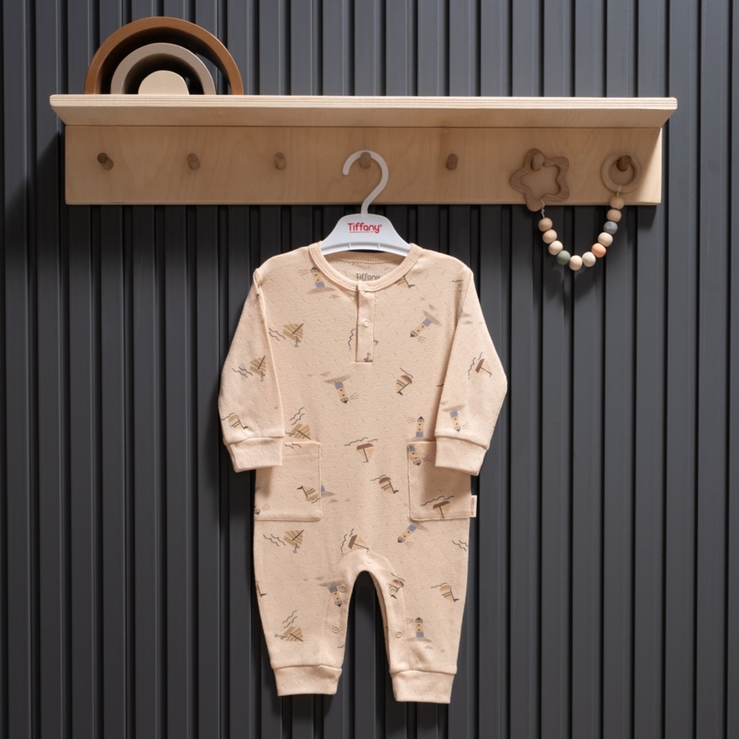 Tiffany Baby Boat Jakarlı Theme Tulum 43004 Bej