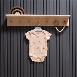 Tiffany Baby Boat Jakarlı Theme Yarım Kol Body 43008 Bej