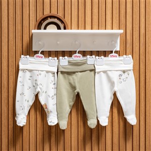 Tiffany Baby Farm Village Theme 3'lü Patikli Pantolon 51007 Ekru