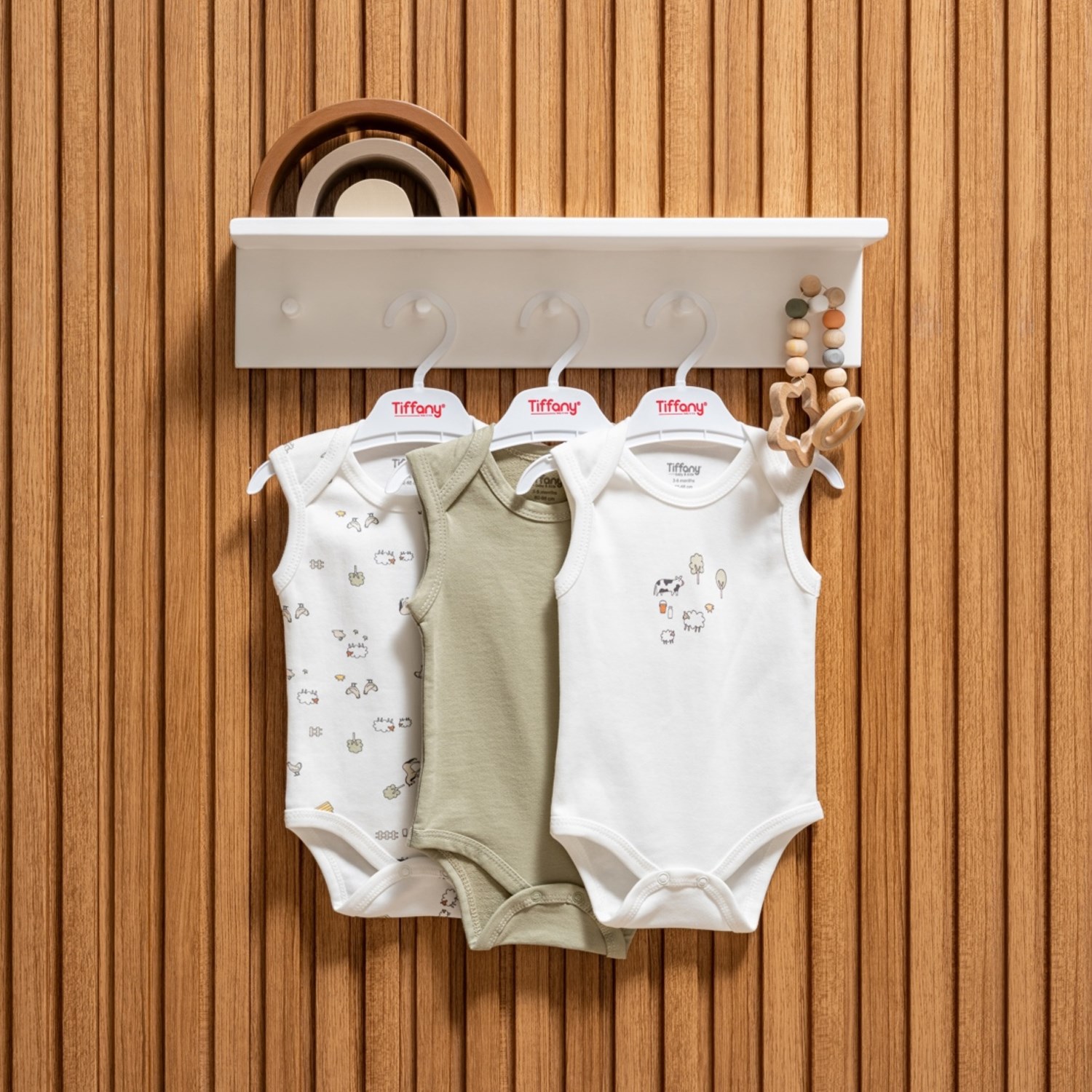 Tiffany Baby Farm Village Theme 3'lü Atlet Body 51009 Ekru