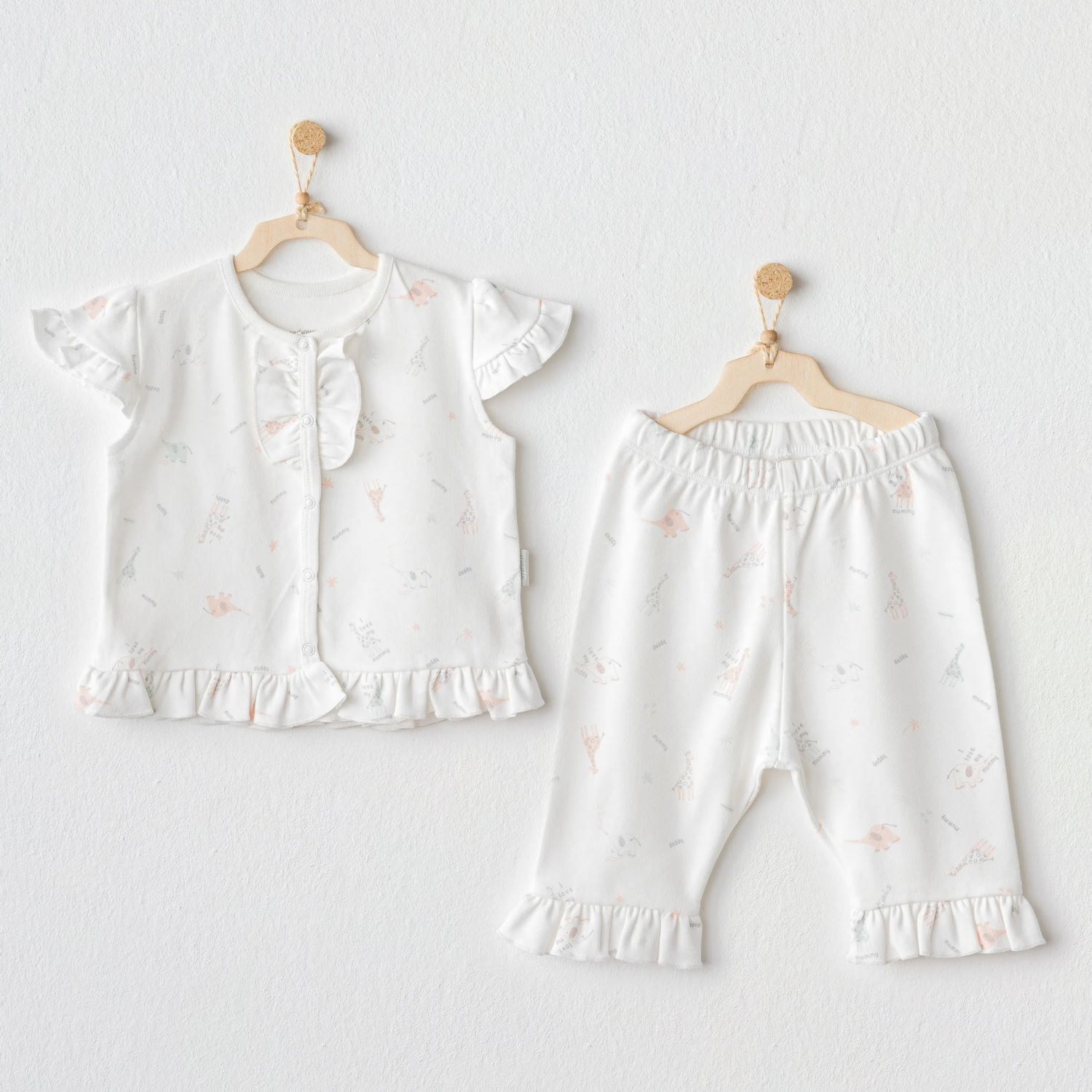 Andywawa Love Family 2'li Bebek Takım AC25511 Ekru