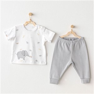 Andywawa Little King 2'li Bebek Takımı AC25809 Gri