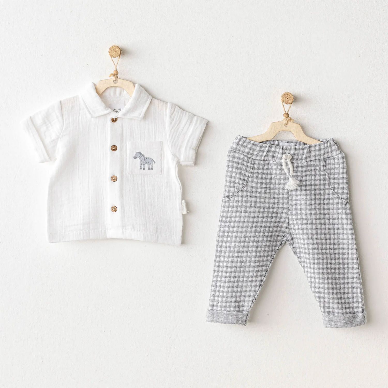 Andywawa Little King 2'li Bebek Takımı AC25813 Gri