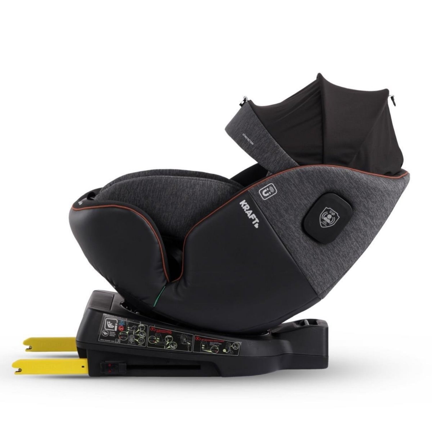 Kraft Galler I-Size 0-36 Kg Oto Koltuğu Black Light Grey