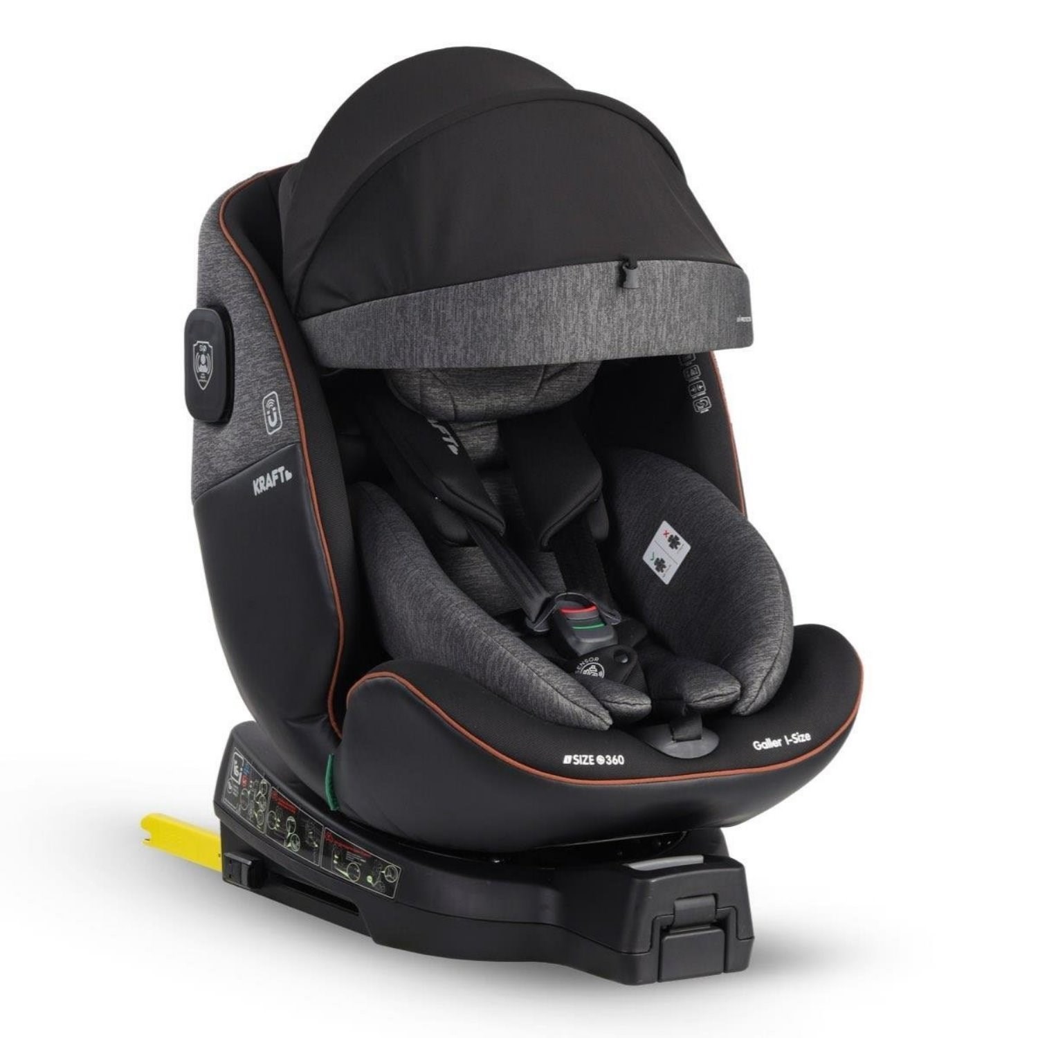 Kraft Galler I-Size 0-36 Kg Oto Koltuğu Black Light Grey