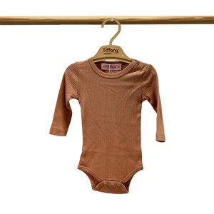 Tiffany Baby Organik Theme Uzun Kol Çıtçıtlı Body 88011 Şeftali