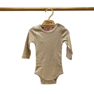 Tiffany Baby Organik Theme Uzun Kol Çıtçıtlı Body 88011 Toprak