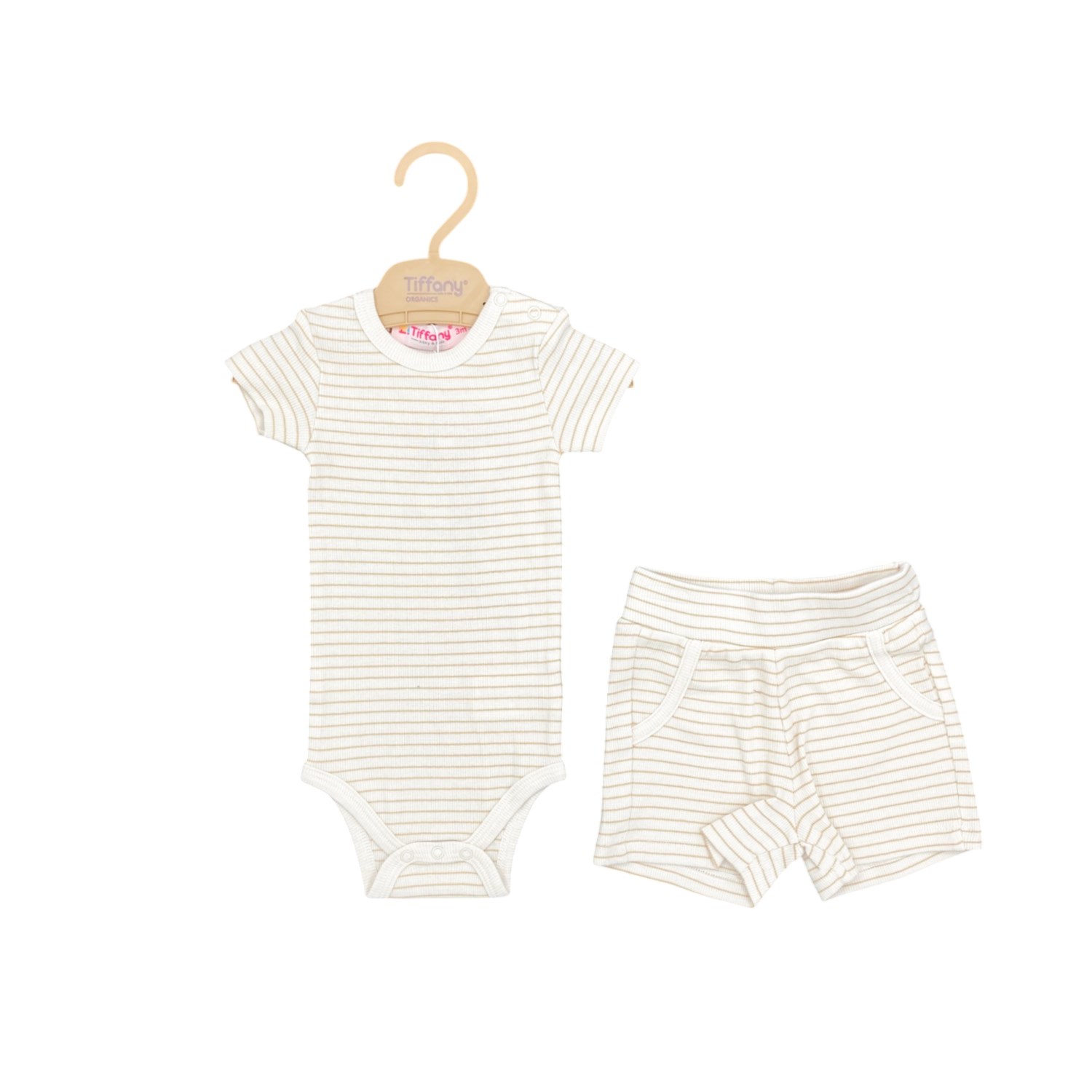 Tiffany Baby Organik Theme İkili Çıtçıtlı Takım 88012 Bej