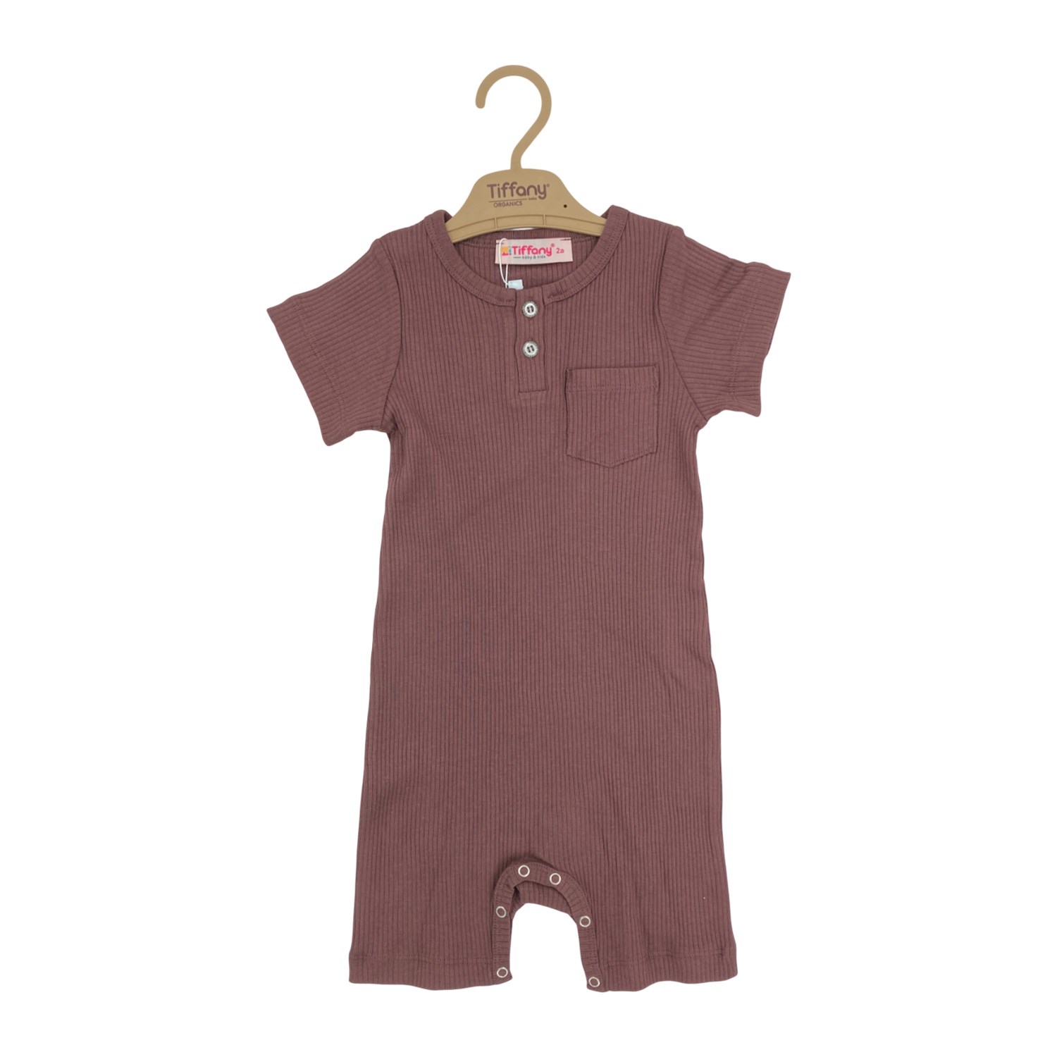 Tiffany Baby Organik Theme Cepli Kısa Rompy 88026 Kiremit
