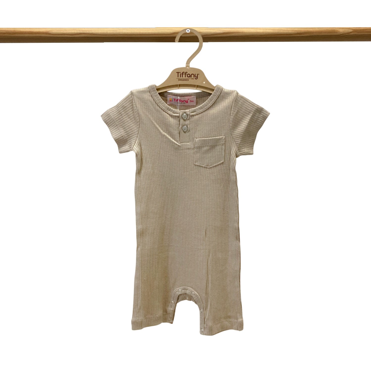 Tiffany Baby Organik Theme Cepli Kısa Rompy 88026 Toprak