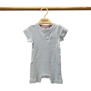 Tiffany Baby Organik Theme Cepli Kısa Rompy 88026 Mavi