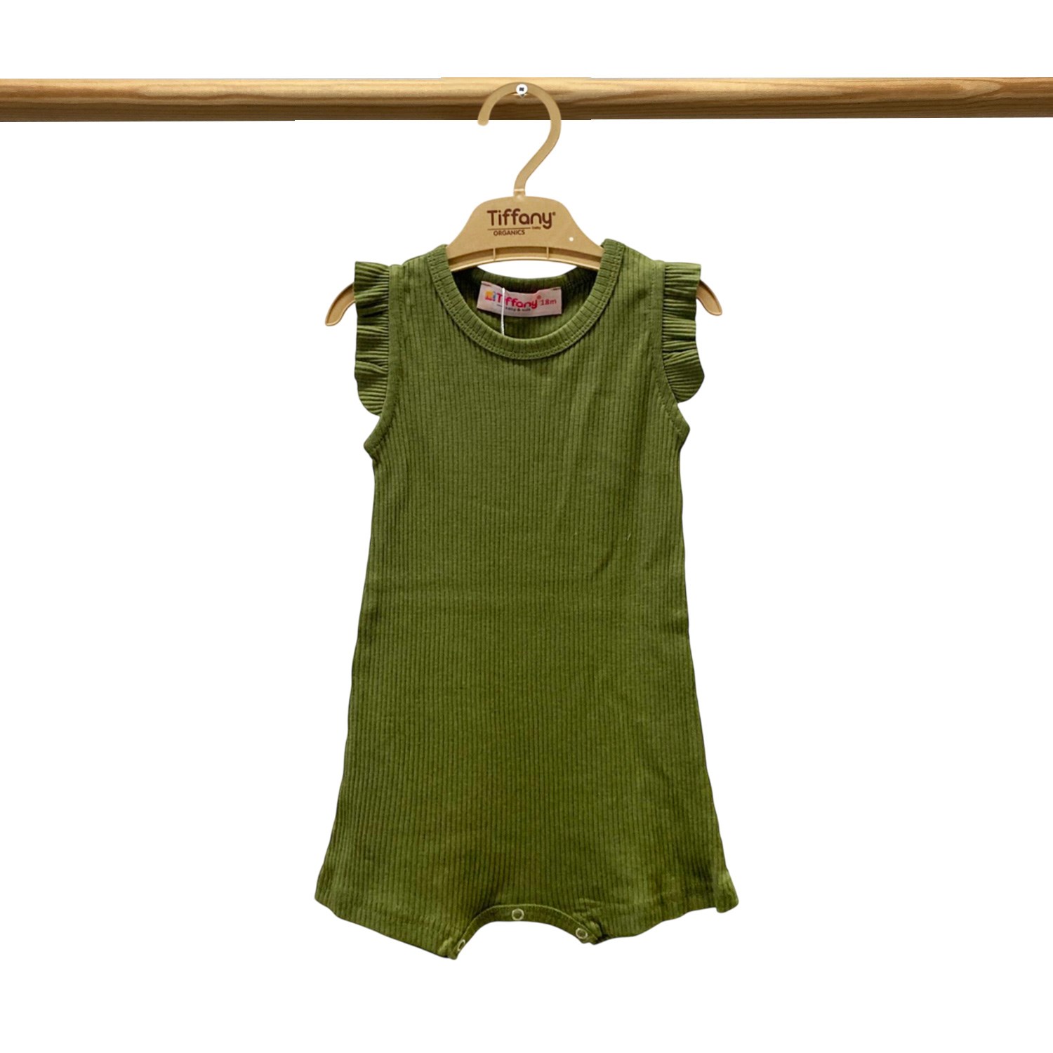 Tiffany Baby Organik Theme Fırfırlı Rompy 88089 Yeşil