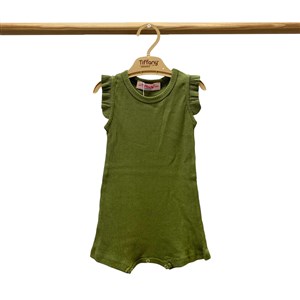Tiffany Baby Organik Theme Fırfırlı Rompy 88089 Yeşil
