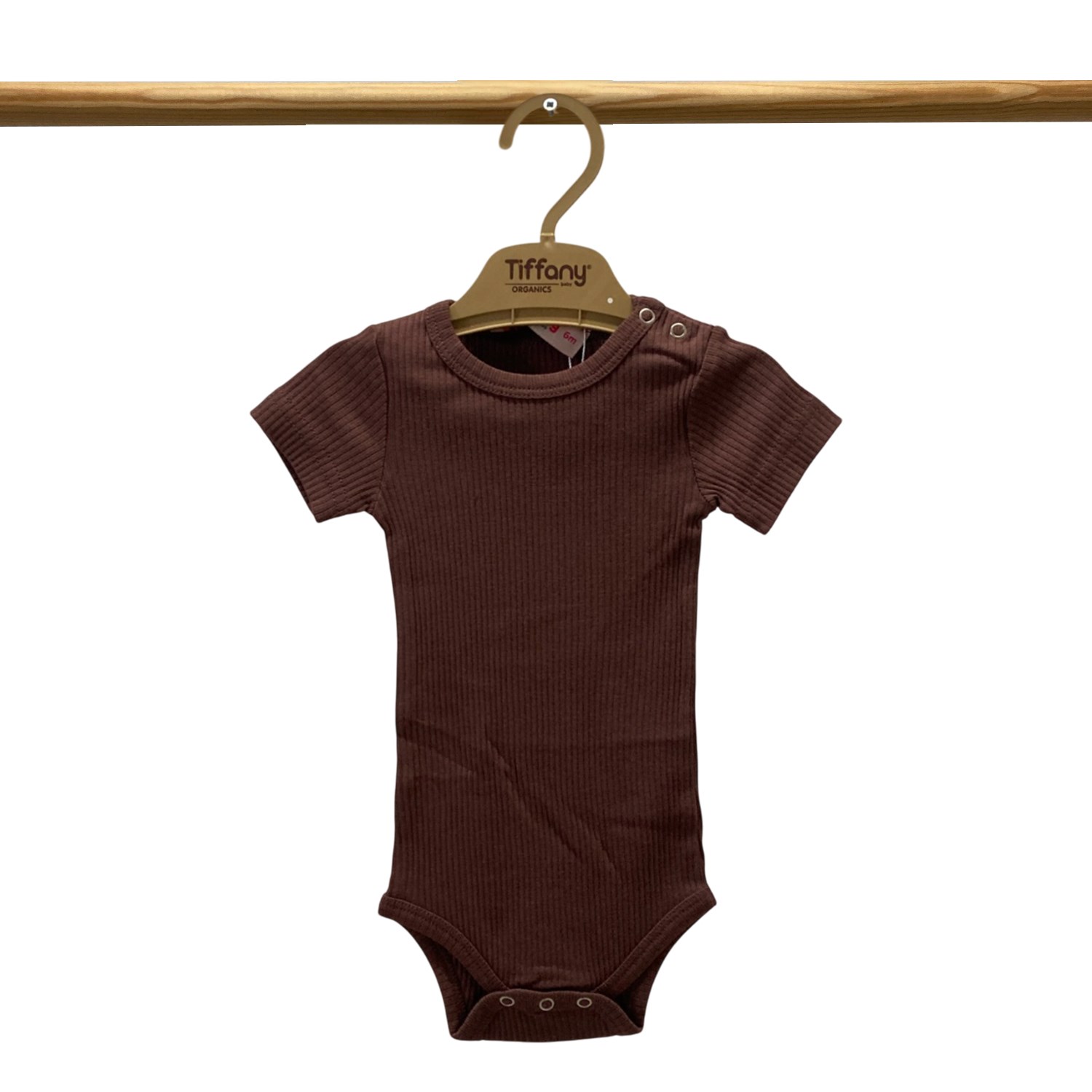 Tiffany Baby Organik Theme Kısa Kol Çıtçıtlı Body 89008 Kiremit