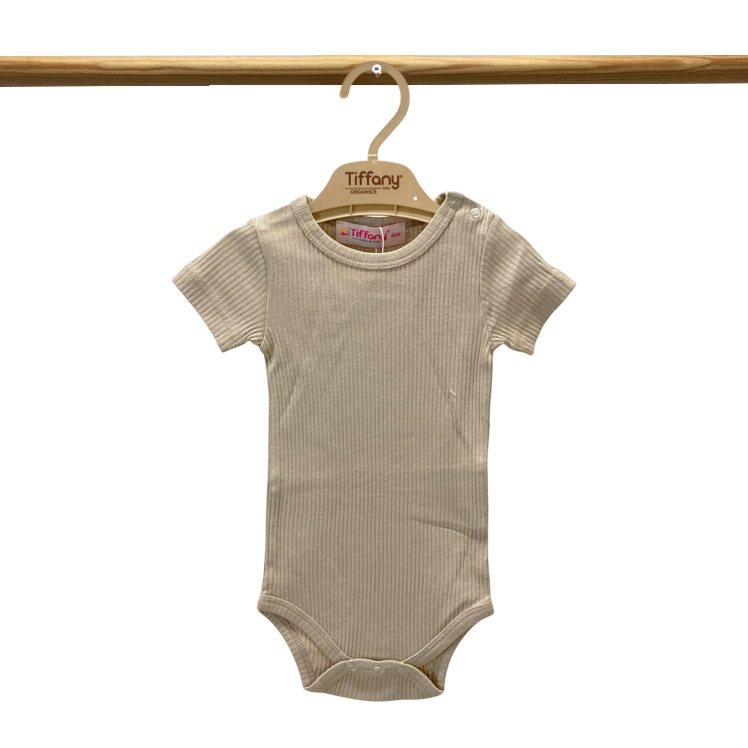 Tiffany Baby Organik Theme Kısa Kol Çıtçıtlı Body 89008 Toprak