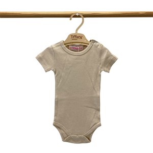 Tiffany Baby Organik Theme Kısa Kol Çıtçıtlı Body 89008 Toprak