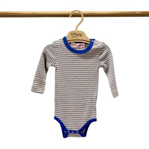 Tiffany Baby Organik Theme Uzun Kol Çizgili Body 89011 Lacivert