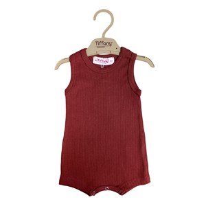 Tiffany Baby Modal Organik Theme Kısa Rompy 89025 Kiremit