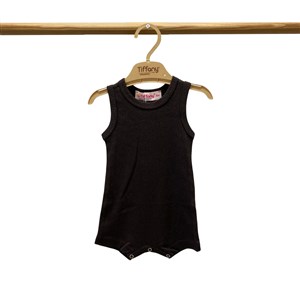 Tiffany Baby Modal Organik Theme Kısa Rompy 89025 Koyu Kahverengi