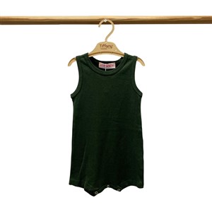 Tiffany Baby Modal Organik Theme Kısa Rompy 89025 Koyu Yeşil