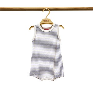 Tiffany Baby Modal Organik Theme Çizgili Rompy 89026 Saks