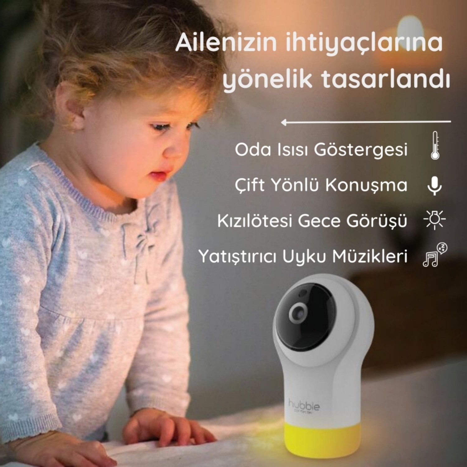 Hubble Glow Full HD Wifi Bebek Kamerası HBL15 