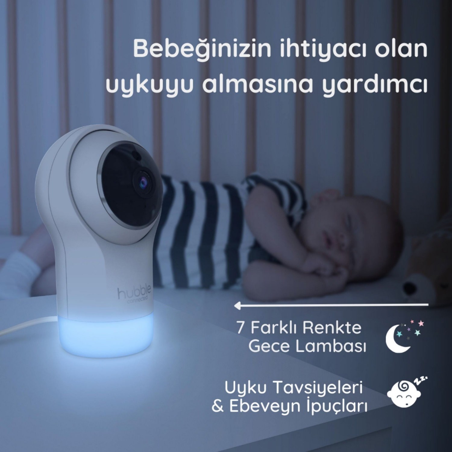 Hubble Glow Full HD Wifi Bebek Kamerası HBL15 
