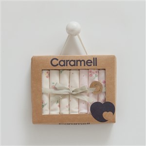 Caramell Cherry Baby 7'li Bebek Penye Mendili 1219 Ekru