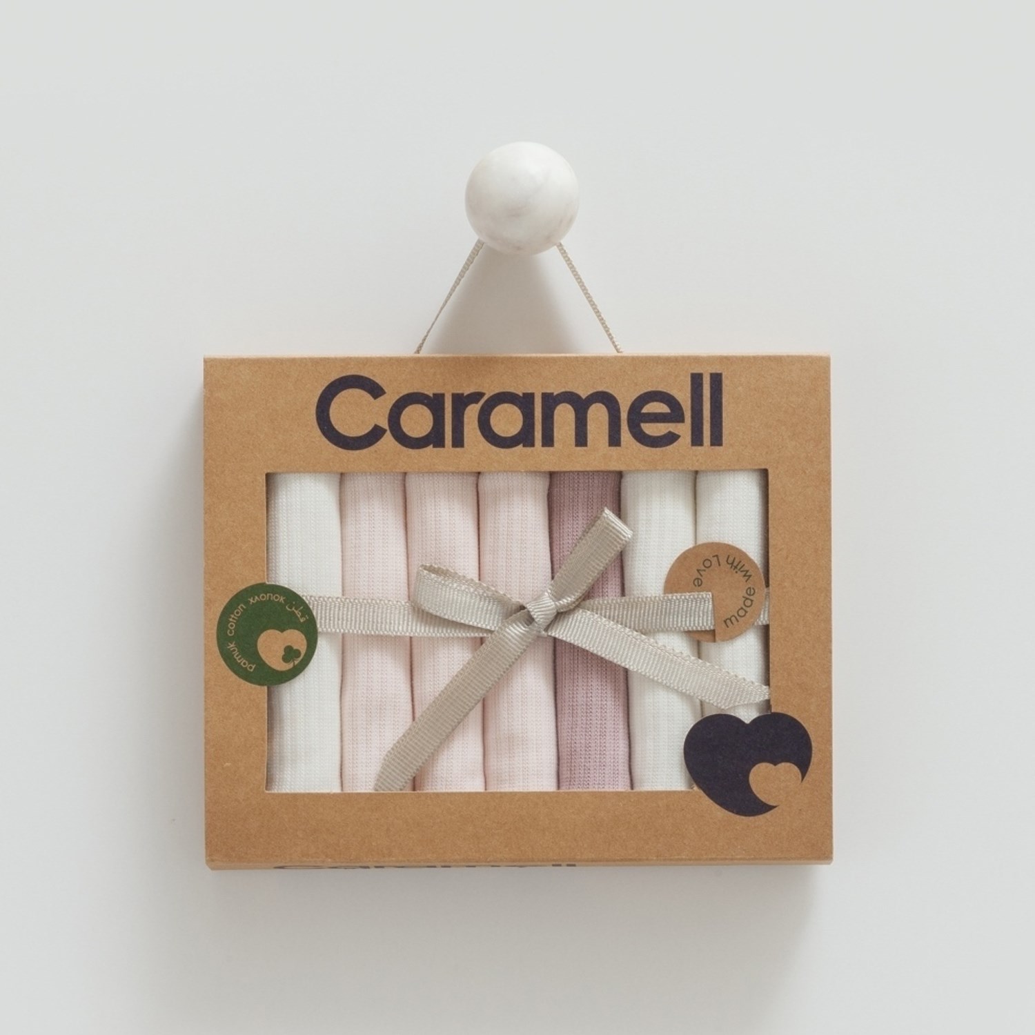 Caramell Romantic Color 7'li Bebek Penye Mendili 1287 Pembe