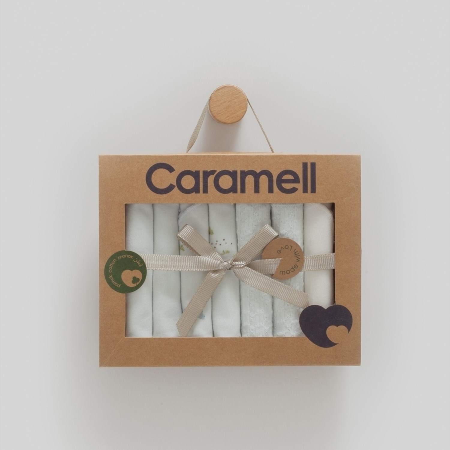 Caramell Safari Time 7'li Bebek Penye Mendili 1373 Mavi