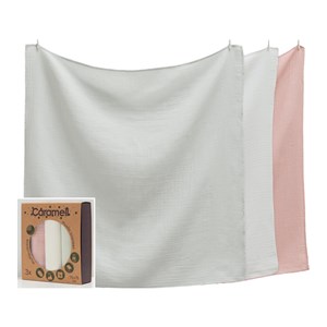 Caramell Basic Müslin Bebek Battaniye 75x75 Cm 2152 Gül Kurusu