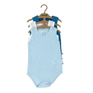 Caramell Basic 3'lü Atlet Body 1510 Mavi