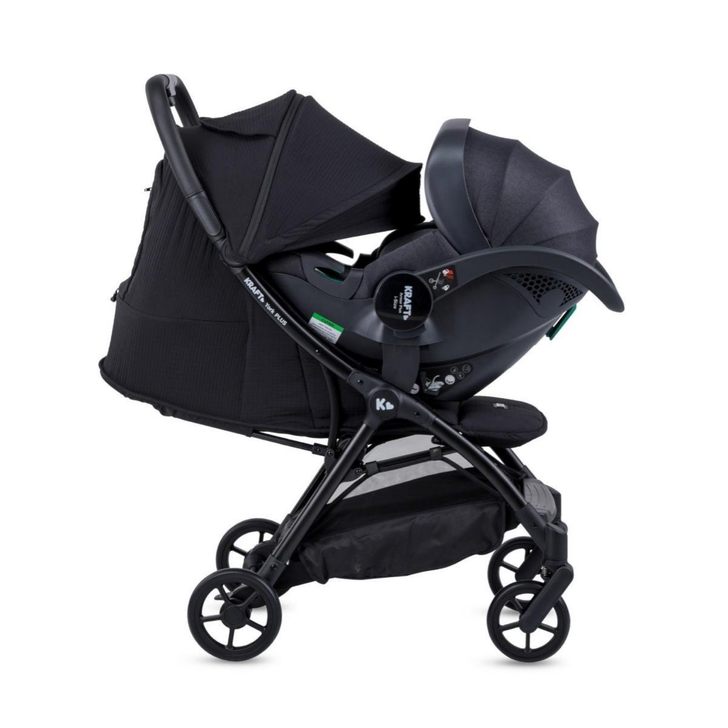 Kraft York Plus Travel Sistem Bebek Arabası Black