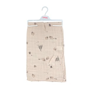 Tiffany Baby Baskılı Müslin Bebek Battaniyesi 79080 Kahve