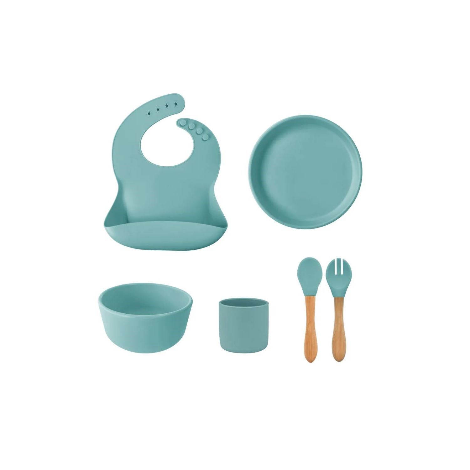 OiOi BLW Set III Beslenme Seti Aqua Green