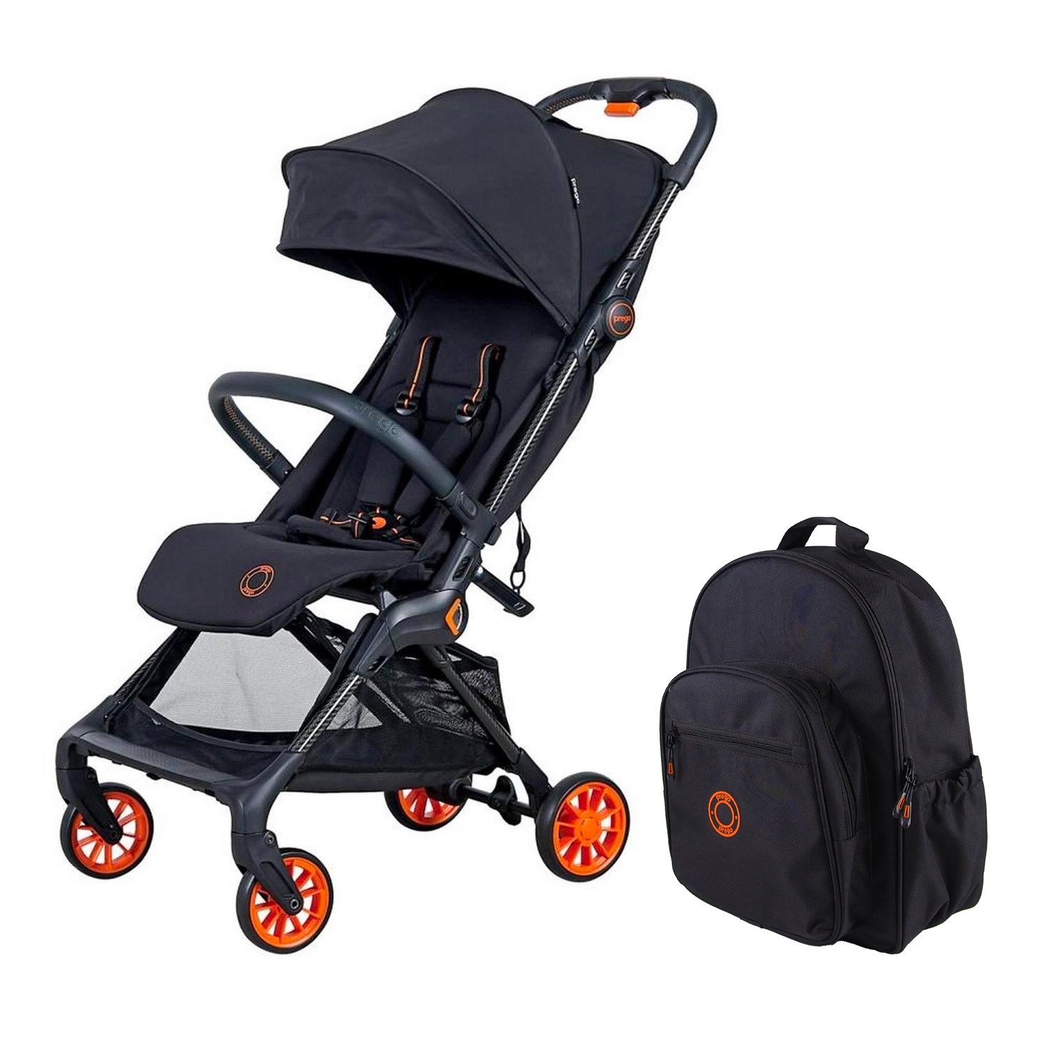 Prego Quark Hafif Kabin Boy Bebek Arabası + Çanta Turuncu