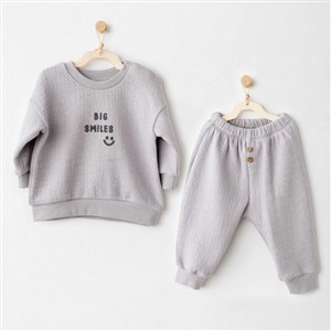 Andywawa 2'li Bebek Takım AC26206 Gri