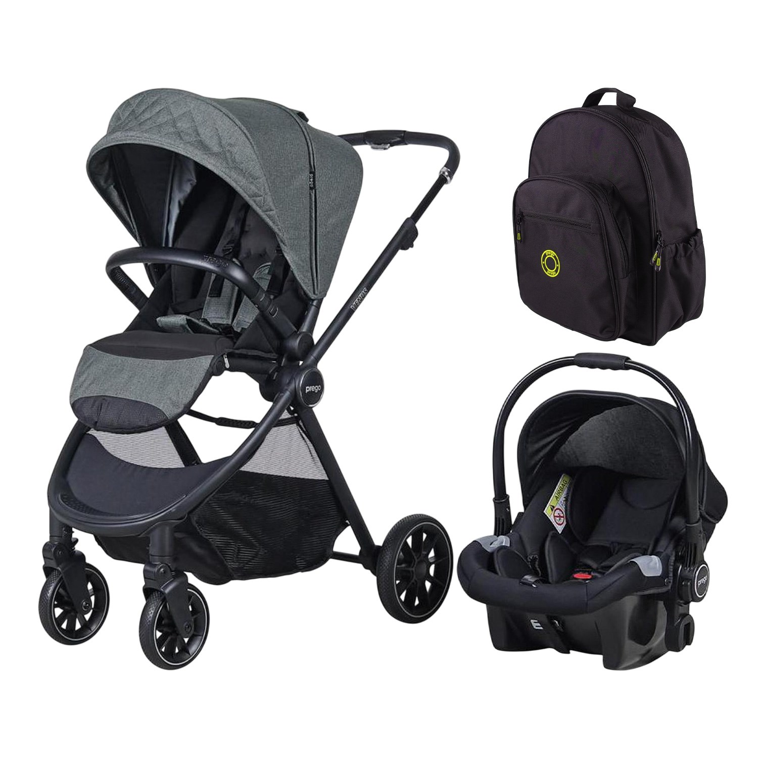 Prego Venüs Travel Sistem Bebek Arabası + Çanta Yeşil